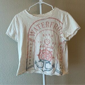 MAEVE crop tee nautical anchor mariner size small